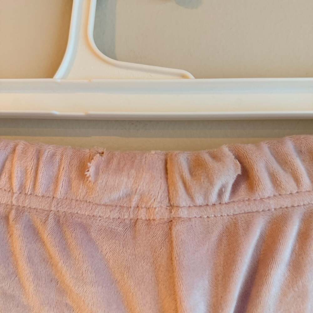 Juicy Couture Women's Pink Velour 2-Piece Sleepwear Set Rhinestone Bling Logo Si - Picture 8 of 10